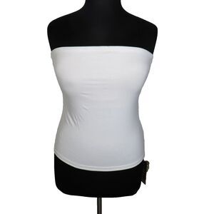 OGL Eco SkinKiss Soft Stretchy White Padded Shelf Bra Brami Tube Top Size 2XL